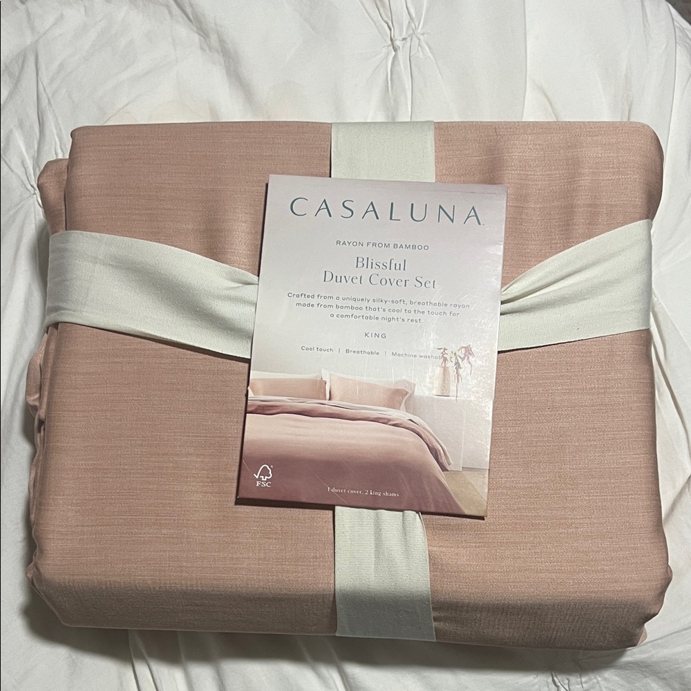 Casaluna Bamboo Duvet Cover Set - Adobe Clay